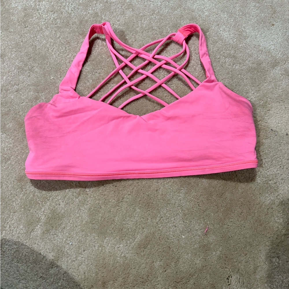 Lululemon Athletica Pink Strappy Sports Bra
